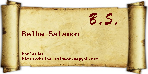 Belba Salamon névjegykártya